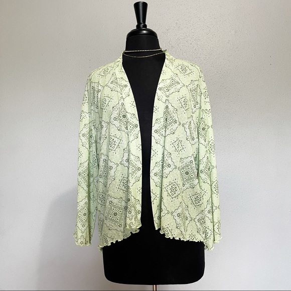 Lime Green 80s Style Lime Green Cardigan - Picture 1 of 5
